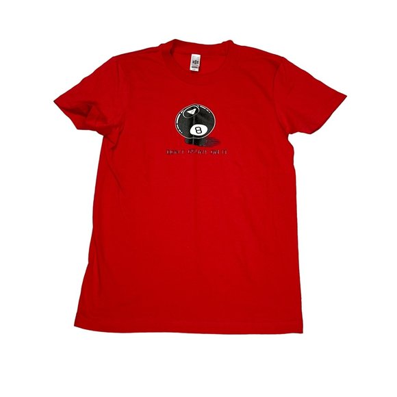 American Apparel Shirt Kids Medium Red Dont Count On it 8 Ball Graphic Tee - Picture 1 of 9